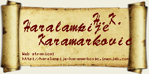 Haralampije Karamarković vizit kartica
